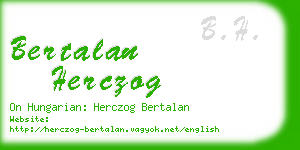 bertalan herczog business card